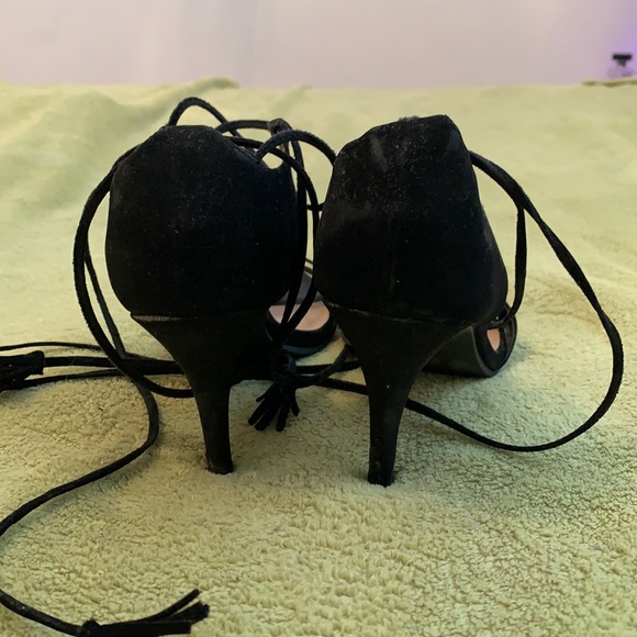 Cristian Siriano Black Suede Heels - Picture 3 of 5